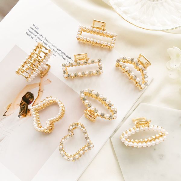 style net red hair accessories pearl water drill grip horsetail clip temperament alloy claw clip female, Golden;silver
style net red hair accessories pearl water drill grip horsetail clip temperament alloy claw clip female, Golden;silver