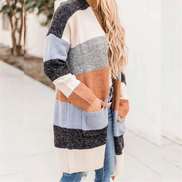 women's knits & tees big pocket plus size winter warm streetwear robe women knitted cardigan sweater striped knitting long, White
women's knits & tees big pocket plus size winter warm streetwear robe women knitted cardigan sweater striped knitting long, White