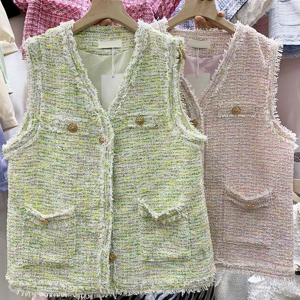 women's vests small fragrance tweed vest women v-neck tassel single breasted summer pocket jacket, Black;white
women's vests small fragrance tweed vest women v-neck tassel single breasted summer pocket jacket, Black;white