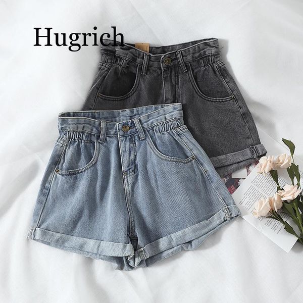 summer vintage curling denim shorts women button zipper pocket elastic high waist jeans short female pants women's, White;black
summer vintage curling denim shorts women button zipper pocket elastic high waist jeans short female pants women's, White;black