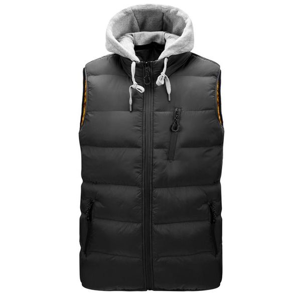men's vests mens hat detachable 100% polyester solid color with pockets vest gilet homme western style breathable soft for male, Black;white
men's vests mens hat detachable 100% polyester solid color with pockets vest gilet homme western style breathable soft for male, Black;white
