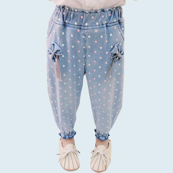 jeans for girls full dot pattern baby bow denim kids toddler girl clothes 12m to 5, Blue
jeans for girls full dot pattern baby bow denim kids toddler girl clothes 12m to 5, Blue