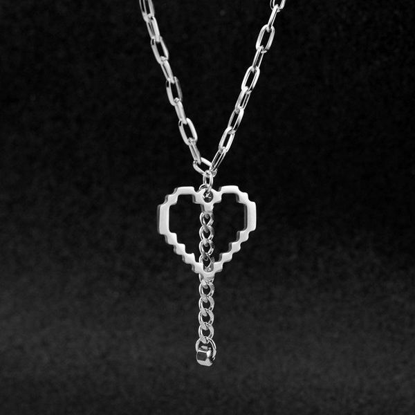 pendant necklaces minimalist mosaic stainless steel love heart necklace for women french hollow out jewelry, Silver
pendant necklaces minimalist mosaic stainless steel love heart necklace for women french hollow out jewelry, Silver