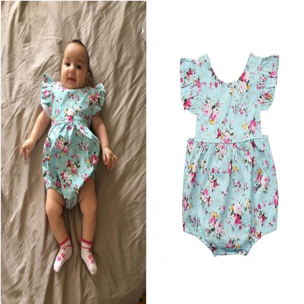 rompers 0-18months born infant baby girls backless ruffle sleeve flower bodysuits summer jumpsuits, Blue
rompers 0-18months born infant baby girls backless ruffle sleeve flower bodysuits summer jumpsuits, Blue