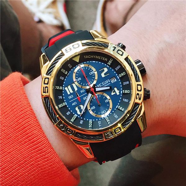 wristwatches megir men's chronograph analogue quartz watches wateproof luminous hands rubber strap sport wristwatch for boys 2045gdbk, Slivery;brown
wristwatches megir men's chronograph analogue quartz watches wateproof luminous hands rubber strap sport wristwatch for boys 2045gdbk, Slivery;brown