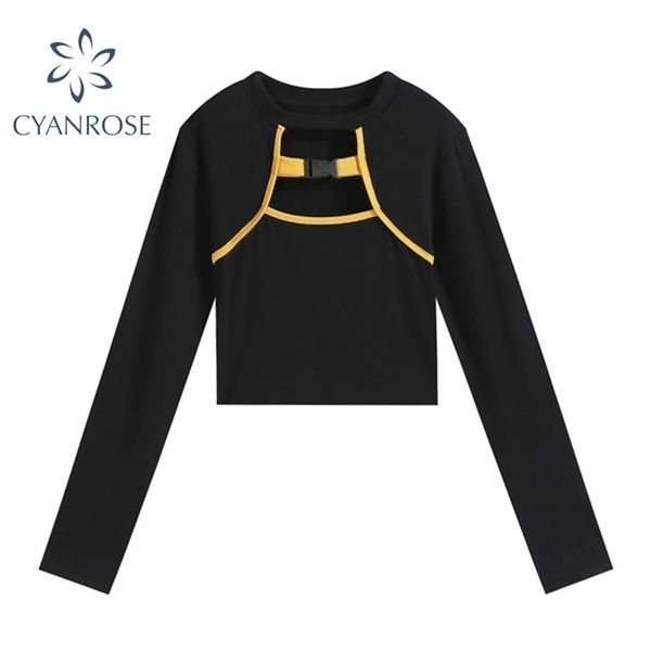 bodycon crop tees black chest button retro streetwear long sleeve t shirts for women clubwear slim skinny female 210430, White
bodycon crop tees black chest button retro streetwear long sleeve t shirts for women clubwear slim skinny female 210430, White