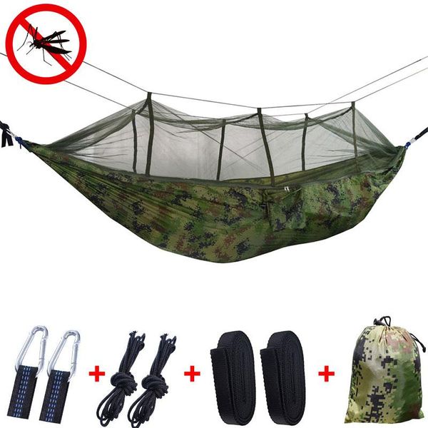 tents and shelters 1-2 person portable outdoor camping hammock with mosquito hanging bed strength parachute fabric sleeping swing hunting te
tents and shelters 1-2 person portable outdoor camping hammock with mosquito hanging bed strength parachute fabric sleeping swing hunting te