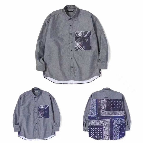 men's casual shirts neighborhood 21aw bandana selected-2 two color cashew blossom stitched long sleeve shirt, White;black
men's casual shirts neighborhood 21aw bandana selected-2 two color cashew blossom stitched long sleeve shirt, White;black