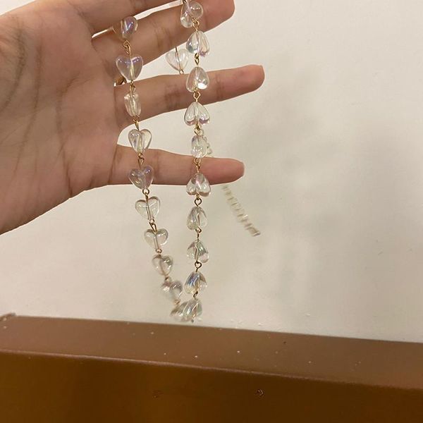 pendant necklaces fashion simple transparent acrylic love chain necklace female 2021 ins clavicle accessories, Silver
pendant necklaces fashion simple transparent acrylic love chain necklace female 2021 ins clavicle accessories, Silver