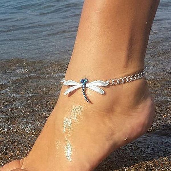 anklets 1 pcs bohemian women silver color creative animal dragonfly crystal chain beach anklet exquisite lady jewelry gift, Red;blue
anklets 1 pcs bohemian women silver color creative animal dragonfly crystal chain beach anklet exquisite lady jewelry gift, Red;blue