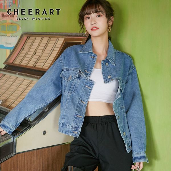 designer denim jacket women fall blue jeans coat open back cotton long sleeve fashion streetwear 210427, Black;brown
designer denim jacket women fall blue jeans coat open back cotton long sleeve fashion streetwear 210427, Black;brown
