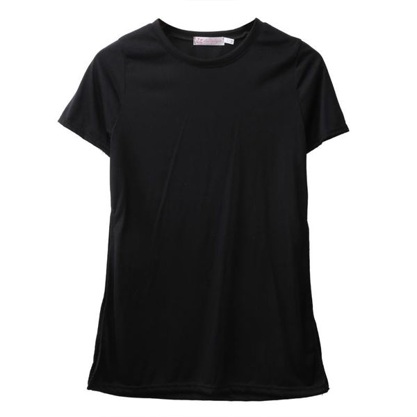 women's t-shirt women solid ladies summer split casual short sleeve o neck tee top, White
women's t-shirt women solid ladies summer split casual short sleeve o neck tee top, White