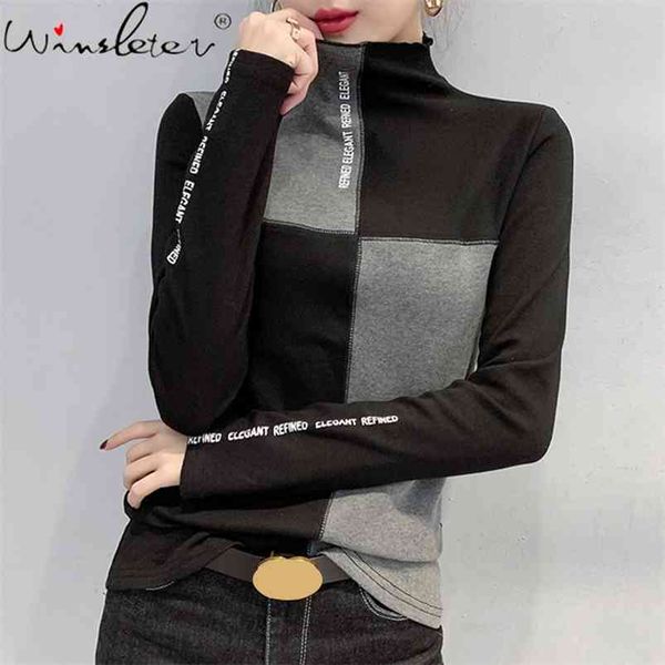 women spring/autumn slim t-shirt patchwork bottoming long sleeve casual korean minimalist triko tees sanded t07833b 210623, White
women spring/autumn slim t-shirt patchwork bottoming long sleeve casual korean minimalist triko tees sanded t07833b 210623, White