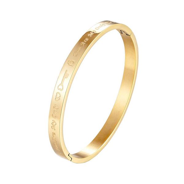 bangle you are my only love for women and children stainless steel key lock pattern gift parent-child bracelet, Black 
bangle you are my only love for women and children stainless steel key lock pattern gift parent-child bracelet, Black