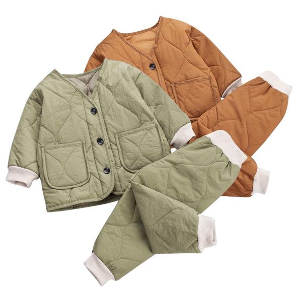 clothing sets children's cotton suit boys winter thick warm down girls bread baby two-piece, White
clothing sets children's cotton suit boys winter thick warm down girls bread baby two-piece, White