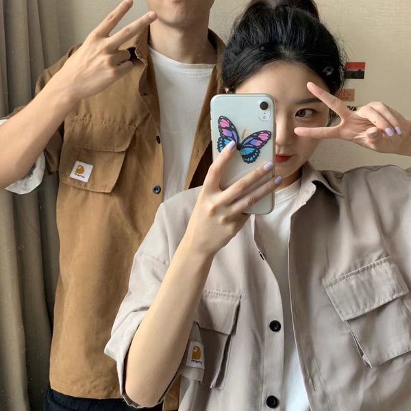 men's casual shirts 2021 summer japanese clothes retro-tide mark work done with short-sleeved double shirt tools korean streetwear, White;black
men's casual shirts 2021 summer japanese clothes retro-tide mark work done with short-sleeved double shirt tools korean streetwear, White;black