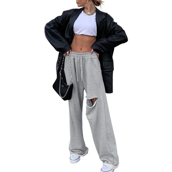 soft comfort women pants 2021 high waist casual cut hole pant running pantalones mujer wide leg loose trousers women's & capris, Black;white
soft comfort women pants 2021 high waist casual cut hole pant running pantalones mujer wide leg loose trousers women's & capris, Black;white