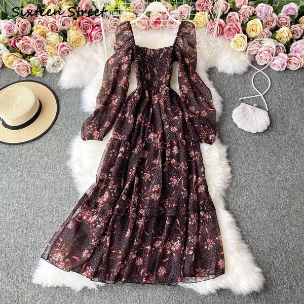 casual dresses maxi for women autumn retro flower long sleeved puff sleeves high waist dress y2k vestido de mujer quality, Black;gray
casual dresses maxi for women autumn retro flower long sleeved puff sleeves high waist dress y2k vestido de mujer quality, Black;gray