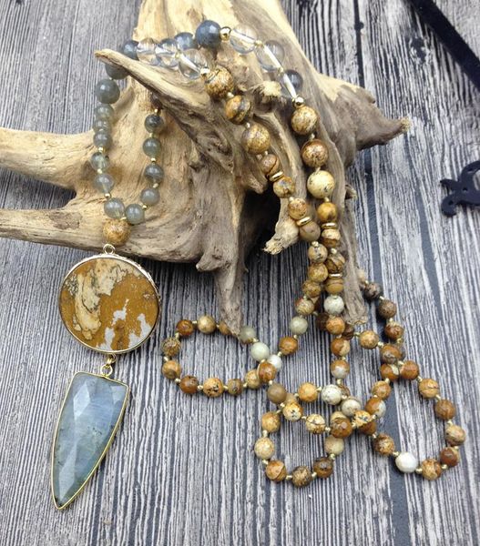picture jaspe r labradorite pendant stone quartz beads knot handmade necklace necklaces, Silver
picture jaspe r labradorite pendant stone quartz beads knot handmade necklace necklaces, Silver