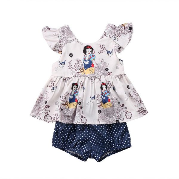 born baby girl clothes sets sumemr cartoon print dress dot shorts outfits summer clothing princess 0-24m, White
born baby girl clothes sets sumemr cartoon print dress dot shorts outfits summer clothing princess 0-24m, White