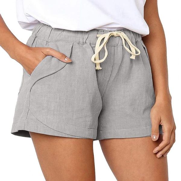 women's shorts summer women loose casual drawstring elastic waist solid color beach cool short wear feminino, White;black
women's shorts summer women loose casual drawstring elastic waist solid color beach cool short wear feminino, White;black