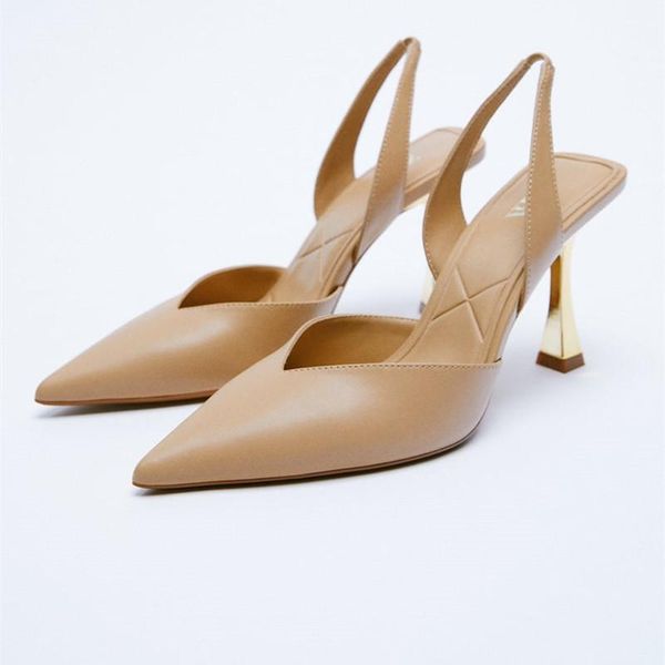 dress shoes 2021 autumn women's single apricot pointed toe high metal decoration heeled slingbacks tacones, Black
dress shoes 2021 autumn women's single apricot pointed toe high metal decoration heeled slingbacks tacones, Black