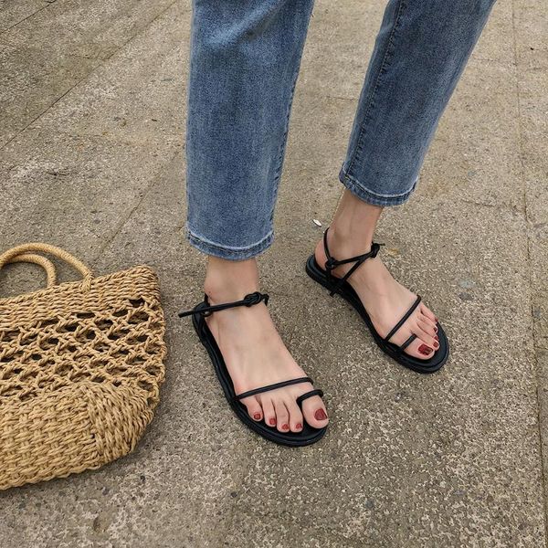 sandals flats for girls 2021 summer lace-up clip toe flip flops lady shoes narrow ankle strap casual flat slippers sandalias, Black
sandals flats for girls 2021 summer lace-up clip toe flip flops lady shoes narrow ankle strap casual flat slippers sandalias, Black