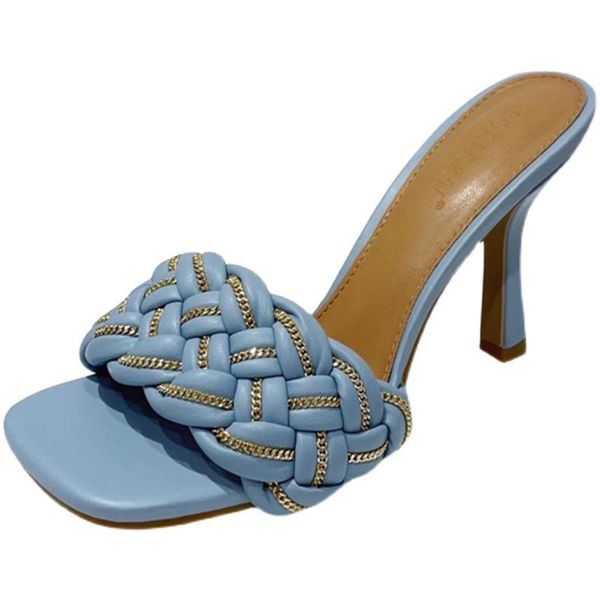 slippers 2021 design women summer square toe slides weave open slipper sandal female mules heels, Black
slippers 2021 design women summer square toe slides weave open slipper sandal female mules heels, Black