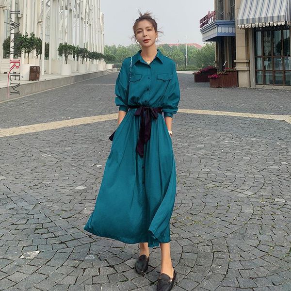 women red single breasted emprie a-line dress lapel long sleeve loose fit fashion tide spring autumn 2f0085 210507, Black;gray
women red single breasted emprie a-line dress lapel long sleeve loose fit fashion tide spring autumn 2f0085 210507, Black;gray