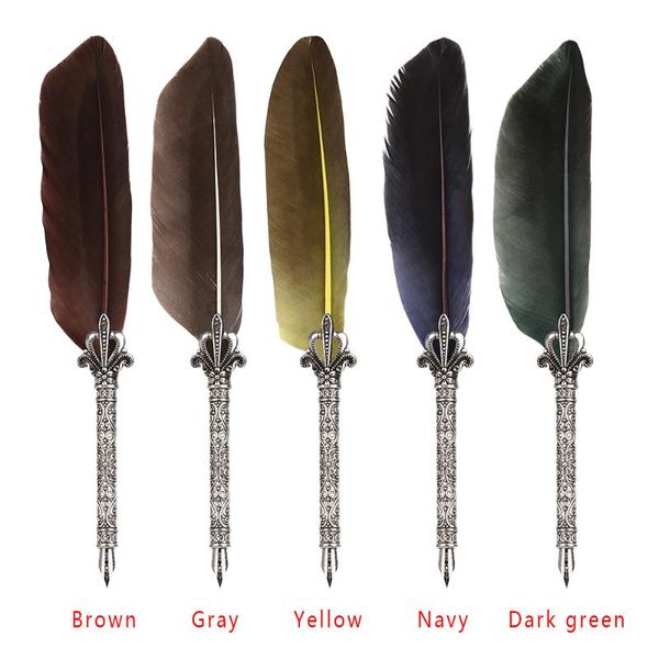 fountain pens 1 set multicolor retro quill dip pen turkey feather oblique + 5 nibs+ gift writing tools office school supply
fountain pens 1 set multicolor retro quill dip pen turkey feather oblique + 5 nibs+ gift writing tools office school supply