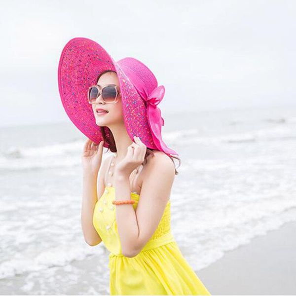 women colorful big brim straw bow hat sun floppy wide hats beach cap female outdoorhat #t2p, Blue;gray
women colorful big brim straw bow hat sun floppy wide hats beach cap female outdoorhat #t2p, Blue;gray