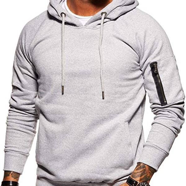 hoodies autumn and winter 2021 men's sports solid color sweater arm pocket casual personality hooded sleeve, Black
hoodies autumn and winter 2021 men's sports solid color sweater arm pocket casual personality hooded sleeve, Black