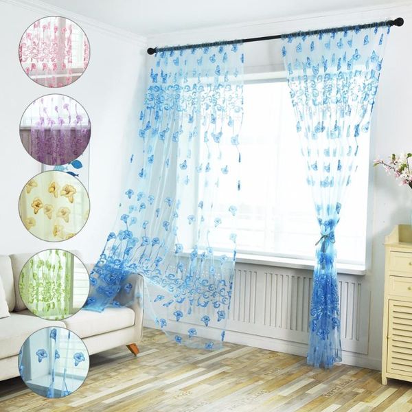 curtain & drapes morning glory tulle voile door window light translucent screening 100*200cm #276673
curtain & drapes morning glory tulle voile door window light translucent screening 100*200cm #276673
