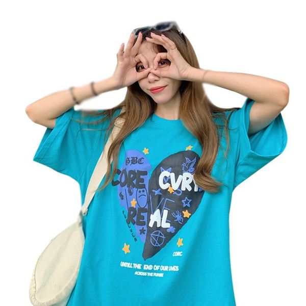 women's t-shirt women oversize t shirt cartoon female loose tee short sleeve fashion summer clothes, White
women's t-shirt women oversize t shirt cartoon female loose tee short sleeve fashion summer clothes, White
