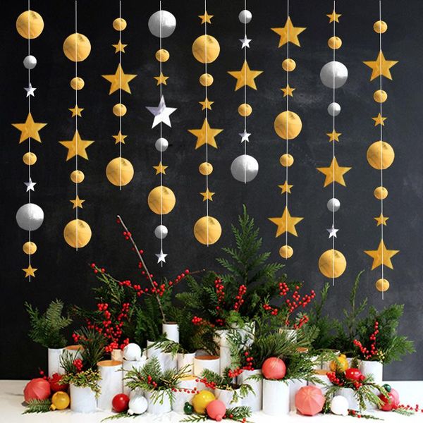 christmas decorations 4m wedding decoration gold silver star round shape paper garlands baby shower birthday party kids supplies
christmas decorations 4m wedding decoration gold silver star round shape paper garlands baby shower birthday party kids supplies