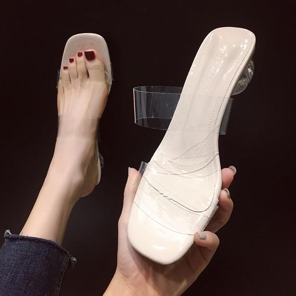 slippers transparent women shoes woman crystal thick high heels ladies mules 2021 summer solid beach sandals slides, Black
slippers transparent women shoes woman crystal thick high heels ladies mules 2021 summer solid beach sandals slides, Black