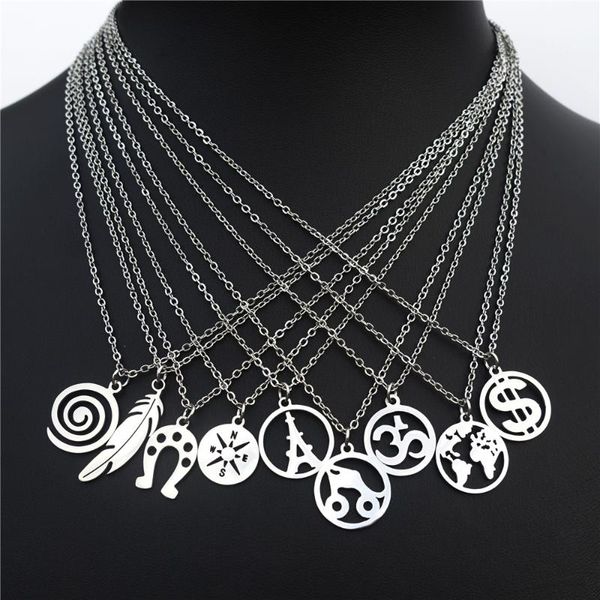 pendant necklaces stainless steel necklace compass target yoga om effiel tower dallor sign feather women fashion jewelry gift, Silver
pendant necklaces stainless steel necklace compass target yoga om effiel tower dallor sign feather women fashion jewelry gift, Silver