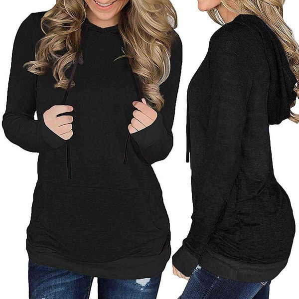 women's hoodie soild hoodies harajuku sweatshirts long sleeve o-neck casual streetwear pullover fall woman clothes hooded blouse y1118, Black
women's hoodie soild hoodies harajuku sweatshirts long sleeve o-neck casual streetwear pullover fall woman clothes hooded blouse y1118, Black