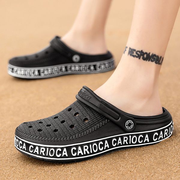 dongdong shoes trendy summer wear baotou men's sports antiskid dual purpose large size sandals, Black
dongdong shoes trendy summer wear baotou men's sports antiskid dual purpose large size sandals, Black