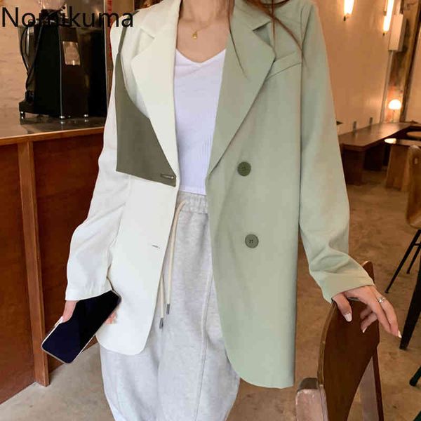 nomikuma temperament blazer women single breasted long sleeve contrast color patchwork loose suit jackets high street 210514, White;black
nomikuma temperament blazer women single breasted long sleeve contrast color patchwork loose suit jackets high street 210514, White;black