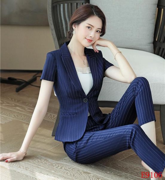 women's suits & blazers formal ladies blazer women business with pant and jacket set work wear clothes navy blue pantsuits, White;black
women's suits & blazers formal ladies blazer women business with pant and jacket set work wear clothes navy blue pantsuits, White;black