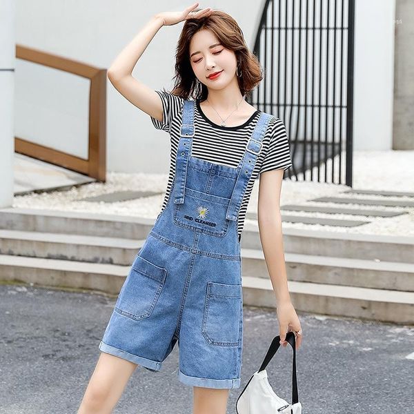 women's jumpsuits & rompers #1592 summer denim playsuits women embroidery romper front pockets overalls adjustable strap body femme1, Black;white
women's jumpsuits & rompers #1592 summer denim playsuits women embroidery romper front pockets overalls adjustable strap body femme1, Black;white