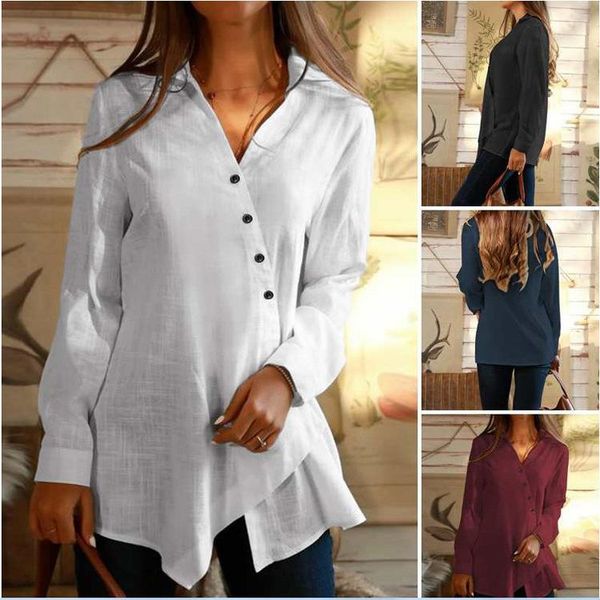 women's blouses & shirts blouse women shirt office ladies lapel for long sleeve loose female clothing 2021 femme blusas, White
women's blouses & shirts blouse women shirt office ladies lapel for long sleeve loose female clothing 2021 femme blusas, White