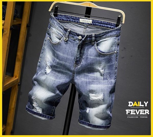 men's jeans 2021 summer denim shorts five-point pants korean straight slim thin stretch, Blue
men's jeans 2021 summer denim shorts five-point pants korean straight slim thin stretch, Blue