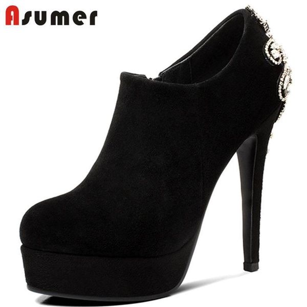 fashion rhinstone thin high heels pumps women kid suede leather zip pointed toe shoes wedding size 33-40 dress, Black
fashion rhinstone thin high heels pumps women kid suede leather zip pointed toe shoes wedding size 33-40 dress, Black