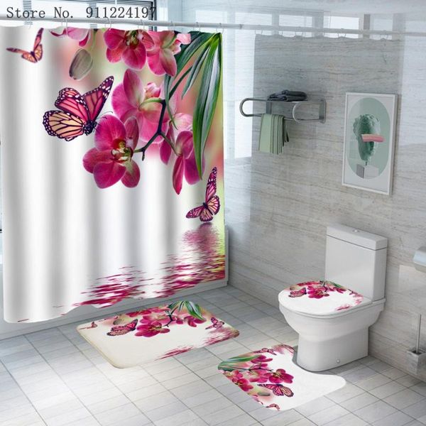 bath accessory set flower butterfly shower curtain 4 pcs rug lid sets toilet cover mat bathroom decor accessories curtains with hooks
bath accessory set flower butterfly shower curtain 4 pcs rug lid sets toilet cover mat bathroom decor accessories curtains with hooks