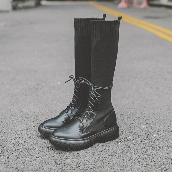 boots chic slim knitted stretch women chunky heels weave patchwork riding bottines knee-high thin legs sock botas femininas 2021, Black
boots chic slim knitted stretch women chunky heels weave patchwork riding bottines knee-high thin legs sock botas femininas 2021, Black