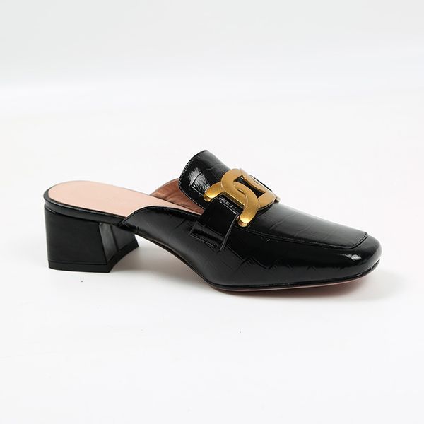 sandals genuine cow leather muller slippers comfortable and convenient women's shoes mid heel women chain mueller 5eqq, Black
sandals genuine cow leather muller slippers comfortable and convenient women's shoes mid heel women chain mueller 5eqq, Black