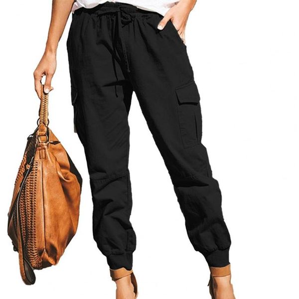 women's pants & capris ladies fashion cargo long solid color high waist drawstring women multi pockets ankle tied cool trouser casual s, Black;white
women's pants & capris ladies fashion cargo long solid color high waist drawstring women multi pockets ankle tied cool trouser casual s, Black;white