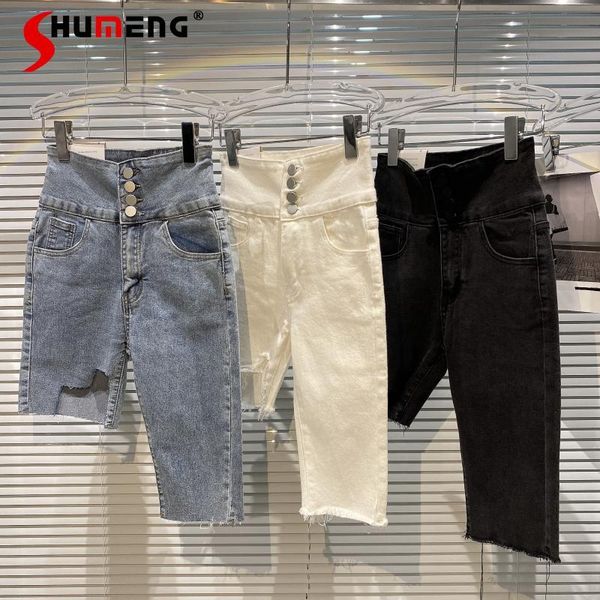women's jeans 2021 summer irregular hem denim pants for women fashion solid color high waist sliming pencil female, Blue
women's jeans 2021 summer irregular hem denim pants for women fashion solid color high waist sliming pencil female, Blue